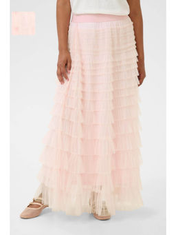 Cream - CREta Pink Solid Maxi Skirt