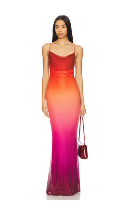 MINKPINK - Cosima Ombre Mesh Maxi Dress