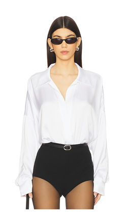 Norma Kamali - Super Oversized Boyfriend NK Shirt Bodysuit