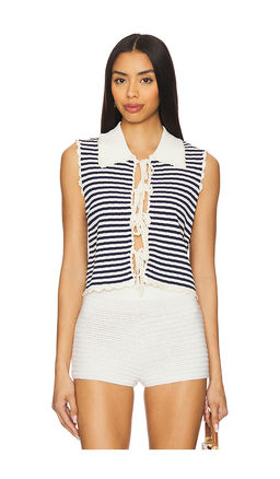 SEA - Addy Striped Knit Vest