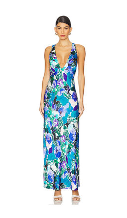 Shona Joy - Curlewis Plunged Cross Back Maxi Dress