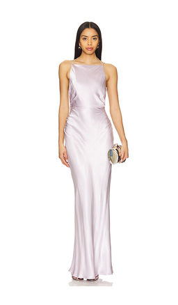 Shona Joy - La Lune High Neck Ruched Maxi Dress