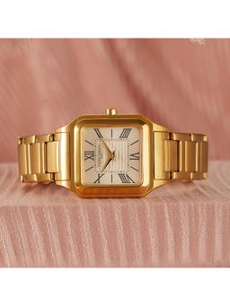 Pierre Cardin - Menilmontant Carre Gold White Mop Watch for Women - Cf-1011-Mg-1