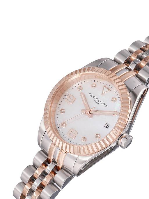 Buy Pierre Cardin Opera Timbre Twotone White Mop Watch for 