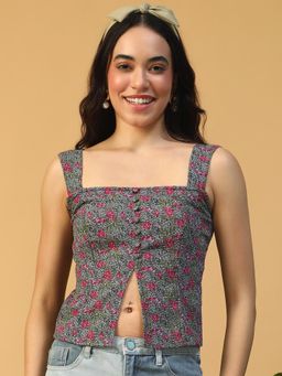 Oxolloxo - Women Multi-Color Floral Print Top