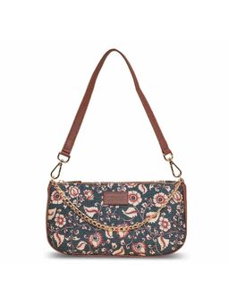 Zouk - Chittoor Blue Kalamkari Baguette Bag Blue