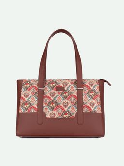Zouk - Mughal Art Multicolor Teacher Tote Bag with Laptop Sleeve (Set of 2)