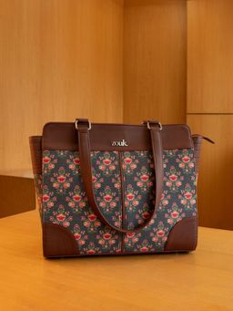 Zouk - Mughal Garden Print Classic Work Shoulder Bag