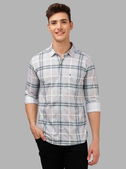 BULLMER - Trendy Blue Regular Fit Checks Causal Full Sleeve Shirt for Men