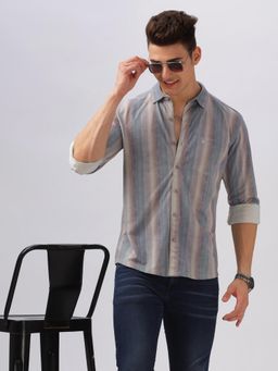 BULLMER - Trendy Multi-Color Regular Fit Printed Causal Full Sleeve Shirt for Men