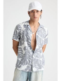 FREAKINS - Grey Modern Oasis Mens Shirt