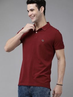 The Bear House - Overdyed Polo T-shirt- Red