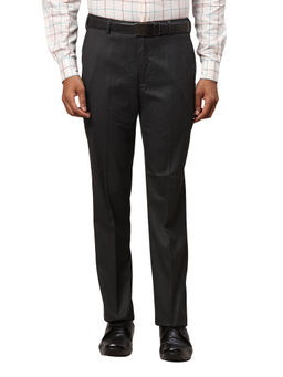Park Avenue - Solid-Plain Medium Grey Trousers