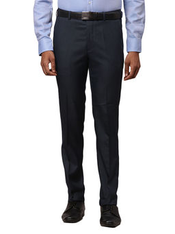 Raymond - Solid-Plain Dark Blue Trousers