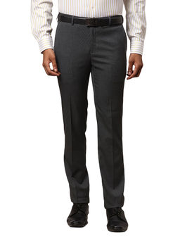 Raymond - Solid-Plain Medium Grey Trousers