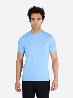 SKECHERS - Blue Ss Jacquard Pattern T-Shirt