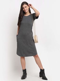 BRINNS - Charcoal Solid Regular Dress
