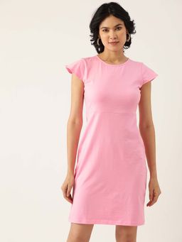 BRINNS - Pink Solid Bodycon Mini Dress