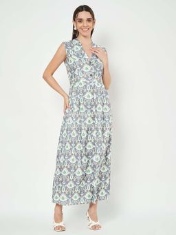 BRINNS - Multi-Color Printed Flared Maxi Dress