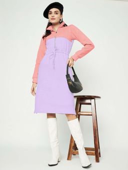 BRINNS - Pink Colorblock A-Line Dress