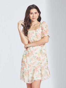 Latin Quarters - Pink Printed Regular Mini Dress