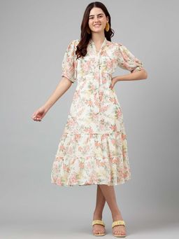 Latin Quarters - Pink Printed Regular Midi Dress