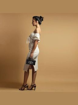 Gonecase - Black Turkish Evil Eye Hand Embroidered Wedding Clutch Bag