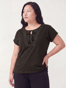 max - Brown Printed Pure Cotton Regular Fit Top