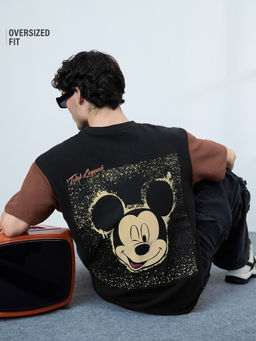 The Souled Store - Official Mickey Mouse: Legend Men Oversized Half Sleeves T-shirt