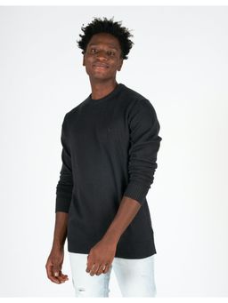 American Eagle - Mens Black Crew Neck Icon Sweater