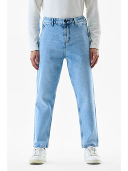 Snitch - Light Blue Washed Relaxed Casual Jeans for Men