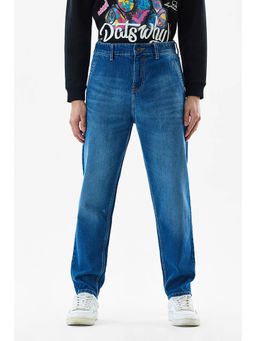 Snitch - Blue Washed Relaxed Casual Jeans for Men
