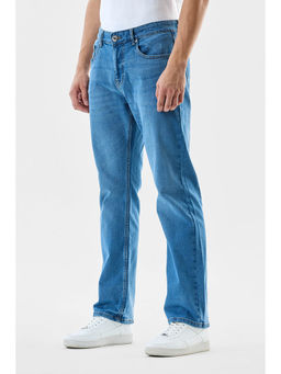 Snitch - Blue Washed Straight Casual Jeans for Men