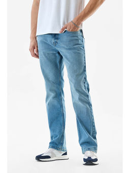 Snitch - Light Blue Washed Straight Casual Jeans for Men