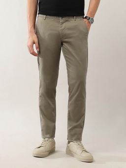 Arrow Sports - Men's Grey Twill Straight Fit Trouser