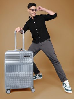 MOVE-MEANT - Voyage Ware Luggage Silver Trolley Bag