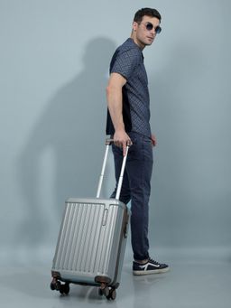 MOVE-MEANT - Travel Fun Luggage Silver Trolley Bag (Pack of 2)