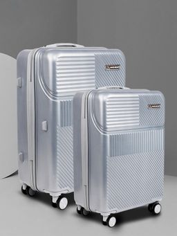 MOVE-MEANT - Voyage Ware Luggage Silver Trolley Bag (Pack of 2)