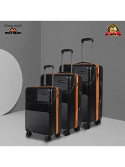 MOVE-MEANT - Voyage Ware Luggage Black Trolley Bag (Pack of 3)