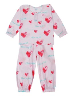 Little Musketeer - I Love My Kid Its A Girl Night Suit (Set of 2)
