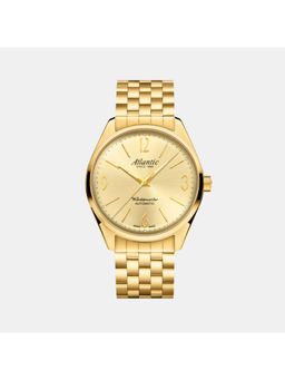 Atlantic - Yellow Stainless Steel Analog Watch (51752.45.39Gm)