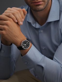 Sandoz - Blue Stainless Steel Analog Watch (Szwgb0001112)