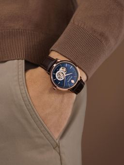 Sandoz - Blue Stainless Steel Analog Watch (Szwge0000502)