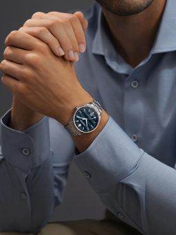 Sandoz - Blue Stainless Steel Analog Watch (Szwgh0001109)