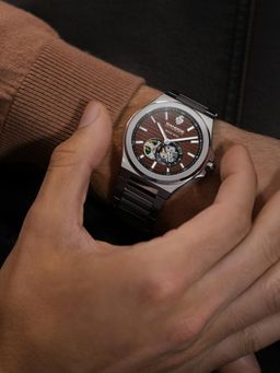 Sandoz - Brown Stainless Steel Analog Watch (Szwgl0000809)