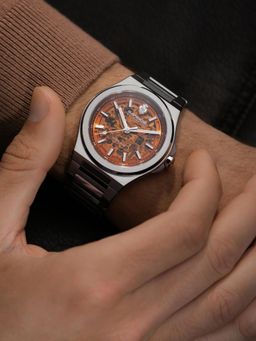 Sandoz - Orange Stainless Steel Analog Watch (Szwgl0000816)