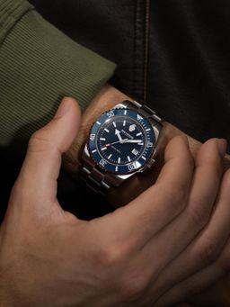 Sandoz - Blue Stainless Steel Analog Watch (Szwgl0001203)