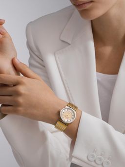 Sandoz - White Stainless Steel Analog Watch (Szwlg0000604)