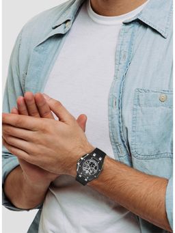 Tornado - Black Stainless Steel Chronograph Watch (T25103-Bsbb)