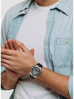 Tornado - Black Stainless Steel Chronograph Watch (T25103-Ssbb)